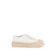 Leren Pablo Sneakers met Stoffen Detail Marni , White , Heren