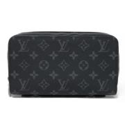 Pre-owned Canvas wallets Louis Vuitton Vintage , Black , Heren