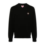 Lucky Tiger Zwarte Sweatshirt Kenzo , Black , Heren