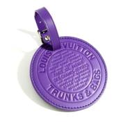 Pre-owned Leather key-holders Louis Vuitton Vintage , Purple , Dames