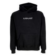 Metal Hoodie met Voorzak Usual , Black , Heren