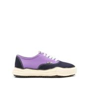 Blauwe Sneakers Paneelontwerp Dikke Zool Maison Margiela , Blue , Here...