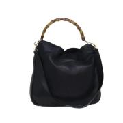 Pre-owned Leather handbags Gucci Vintage , Black , Dames