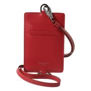 Rood leren keycord kaarthouder Dolce & Gabbana , Red , Unisex