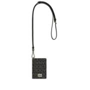 Logo Jacquard Portemonnee met Riem Dolce & Gabbana , Black , Unisex