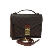 Pre-owned Canvas handbags Louis Vuitton Vintage , Brown , Dames