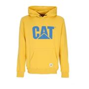 Gele Logo Hoodie met Kat CAT , Yellow , Heren