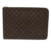 Pre-owned Canvas clutches Louis Vuitton Vintage , Brown , Dames