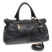 Pre-owned Leather handbags Prada Vintage , Black , Dames