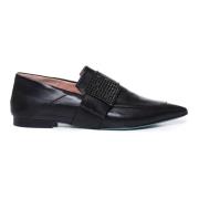 Zwarte loafers met heldere decoratie Fratelli Russo , Black , Dames