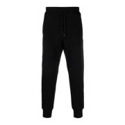 Navy Blauwe Joggingbroek met Zwarte Zijstrepen en Logo Opschrift Empor...