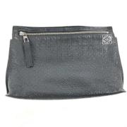 Pre-owned Leather clutches Loewe Pre-owned , Black , Heren