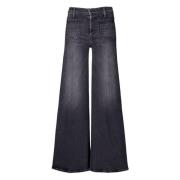 Zak Twister Sneak Jeans Grijs Mother , Gray , Dames