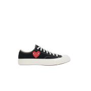 Zwarte Heart Low-Top Canvas Sneakers Comme des Garçons Play , Black , ...