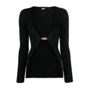 Zwart Lurex Clip Cardigan Gcds , Black , Dames