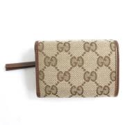 Pre-owned Canvas wallets Gucci Vintage , Beige , Dames