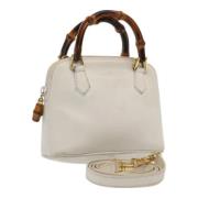 Pre-owned Leather gucci-bags Gucci Vintage , White , Dames