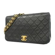 Pre-owned Leather chanel-bags Chanel Vintage , Black , Dames