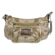 Pre-owned Leather shoulder-bags Coach Pre-owned , Beige , Dames