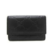 Pre-owned Leather wallets Gucci Vintage , Black , Unisex