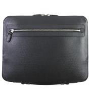 Pre-owned Leather briefcases Louis Vuitton Vintage , Black , Heren