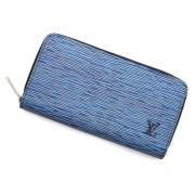 Pre-owned Leather wallets Louis Vuitton Vintage , Blue , Dames