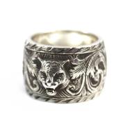 Pre-owned Metal rings Gucci Vintage , Gray , Dames