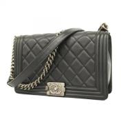 Pre-owned Leather chanel-bags Chanel Vintage , Black , Dames