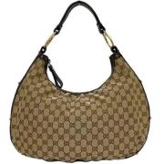 Pre-owned Canvas gucci-bags Gucci Vintage , Beige , Dames