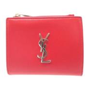 Pre-owned Leather wallets Yves Saint Laurent Vintage , Red , Dames