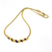 Pre-owned Metal necklaces Dior Vintage , Yellow , Dames