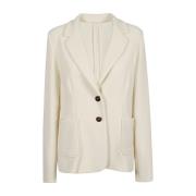 Polyester en viscose jas Marella , White , Dames