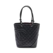 Pre-owned Leather chanel-bags Chanel Vintage , Black , Dames