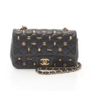 Pre-owned Leather chanel-bags Chanel Vintage , Black , Dames