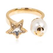 Ring met parel en glinsterende kristallen Jimmy Choo , Yellow , Dames