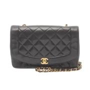 Pre-owned Leather chanel-bags Chanel Vintage , Black , Dames