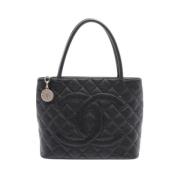 Pre-owned Leather chanel-bags Chanel Vintage , Black , Dames