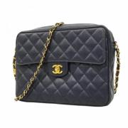 Pre-owned Leather chanel-bags Chanel Vintage , Blue , Dames