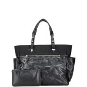 Pre-owned Canvas totes Chanel Vintage , Black , Dames