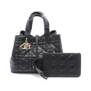 Pre-owned Leather handbags Dior Vintage , Black , Dames