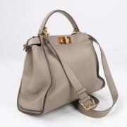 Pre-owned Leather handbags Fendi Vintage , Beige , Dames