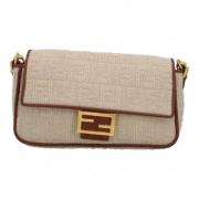 Pre-owned Leather crossbody-bags Fendi Vintage , Beige , Dames