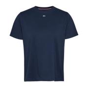 Blauw Logo Katoenen T-shirt Tommy Jeans , Blue , Dames