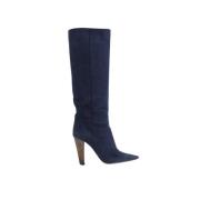 Pre-owned Suede boots Sergio Rossi Pre-owned , Blue , Dames