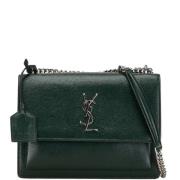 Pre-owned Leather shoulder-bags Yves Saint Laurent Vintage , Green , D...