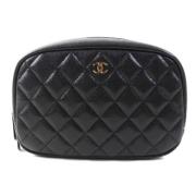 Pre-owned Leather chanel-bags Chanel Vintage , Black , Dames