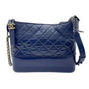 Pre-owned Leather chanel-bags Chanel Vintage , Blue , Dames