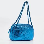 Pre-owned Fabric chanel-bags Chanel Vintage , Blue , Dames