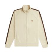 Contrast Tape Track Jacket Fred Perry , Beige , Dames