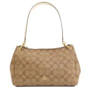 Pre-owned Canvas shoulder-bags Coach Pre-owned , Beige , Dames